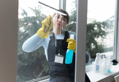 Nettoyage de vitres intérieures et extérieures à la Buisse